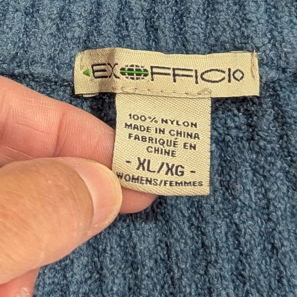 Exofficio Women's 1/4 Zip Cornflower Blue Pullover Super Warm Soft Sweater Sz XL - Picture 9 of 13